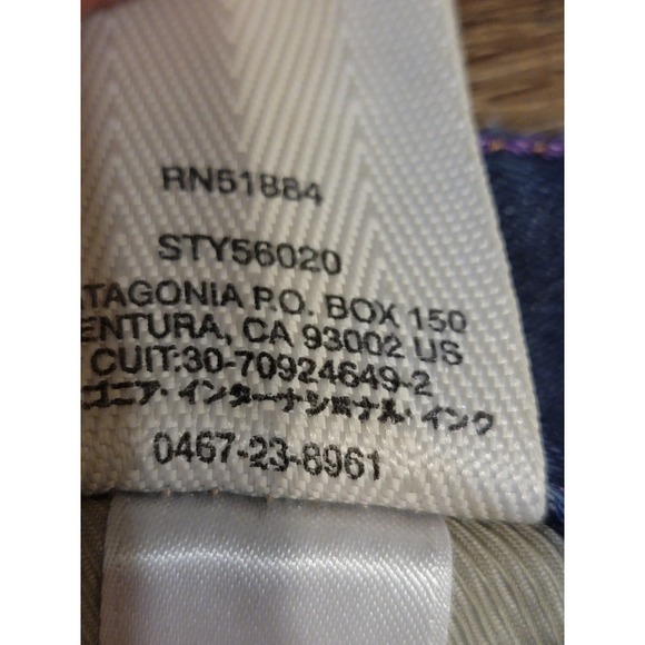 Patagonia Mens Blue Jeans Denim Pants 31x30"Organic Cotton Blend StraightStretch - Picture 8 of 15